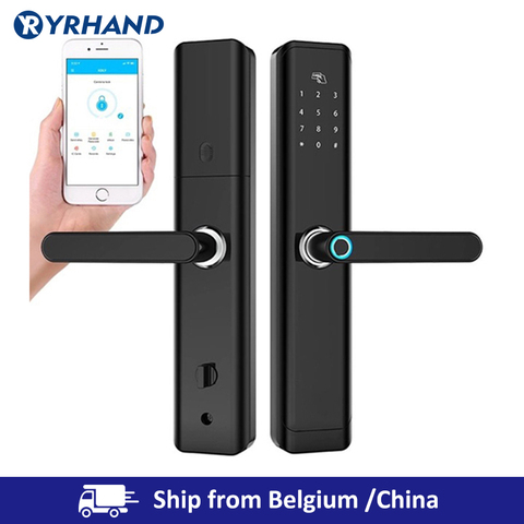 Fingerprint Door lock,Waterproof Bluetooth Electronic Door Lock Intelligent App Biometric Door Lock Smart Wifi Fingerprint Lock ► Photo 1/6