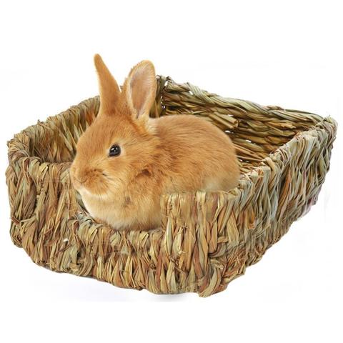 Handcraft Woven Grass Hamster Nest Rabbit House Cage Natural Grass Bed Nest for Guinea Pigs Chinchillas Small Pets Chew Toys ► Photo 1/6