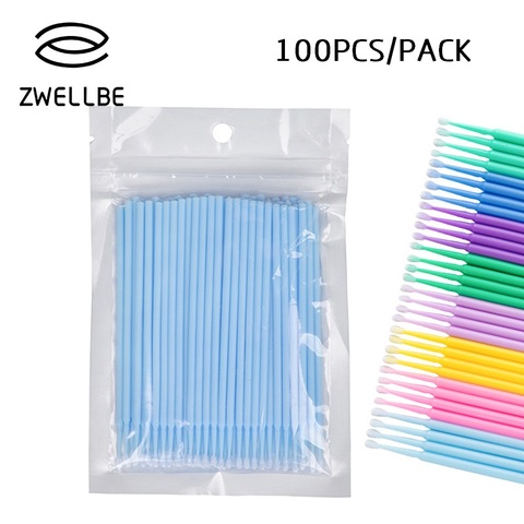 100Pcs/bag Disposable MicroBrush Eyelashes Extension Individual Lash Removing Swab Micro Brush For Eyelash Extension Tools ► Photo 1/6