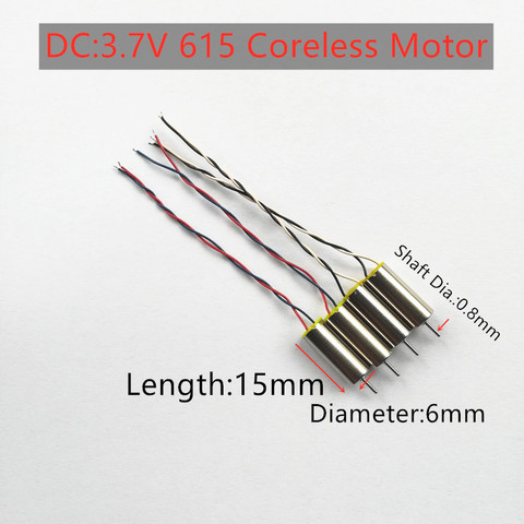 4pcs 4X 615 6x15mm 0615 6*15mm Coreless Motor Engine 2CW 2CCW for DIY Micro FPV Quadcopter Frame Spare Parts ► Photo 1/1