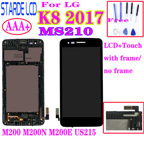 AAA+ For LG K8 2017 Aristo M200N M210 MS210 US215 M200 M200E LCD Display Touch Screen Digitizer Assembly With Frame ► Photo 1/6