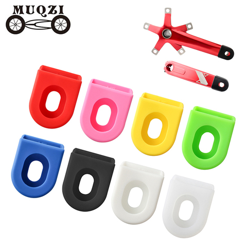 MUQZI 2 PCS Bike Crank Protector Cover  MTB Cycling Crankset Protect Non-slip Chainwheel Silica ► Photo 1/6