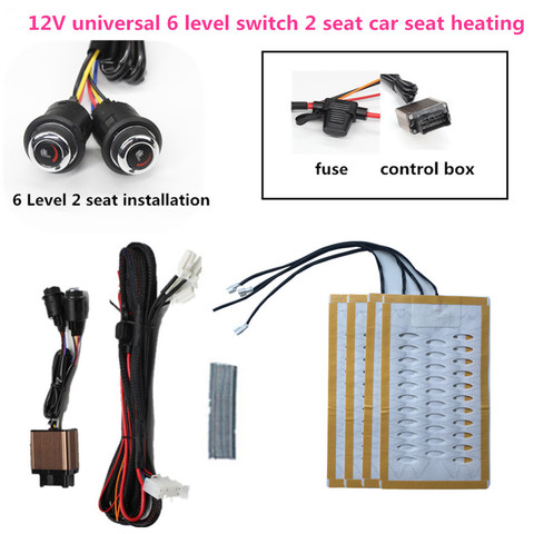 4 heating pad seat heated 6 steering wheel round switch seat interior heating  cover for  autumn Winter comfort  Warmer support ► Photo 1/6