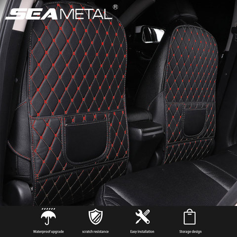Car Seat Back Anti Kick Pad Leather Interior Auto Anti Scratch Protector Covers Seat-Back Protective Pads Waterproof Accessory ► Photo 1/6