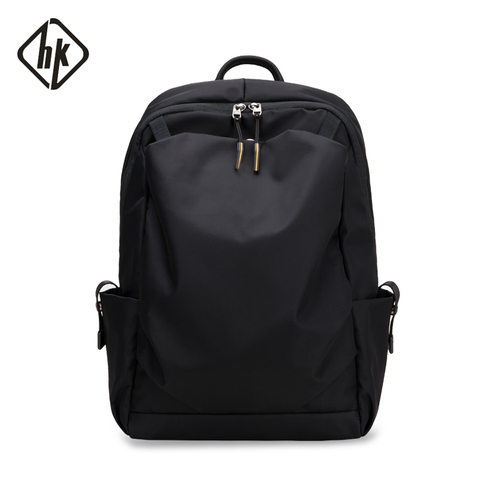 Hk Men Backpack 15.6inch Laptop Black Backpack For Men Waterproof Travel Backpack School Teenage backbag Business Mochila ► Photo 1/6