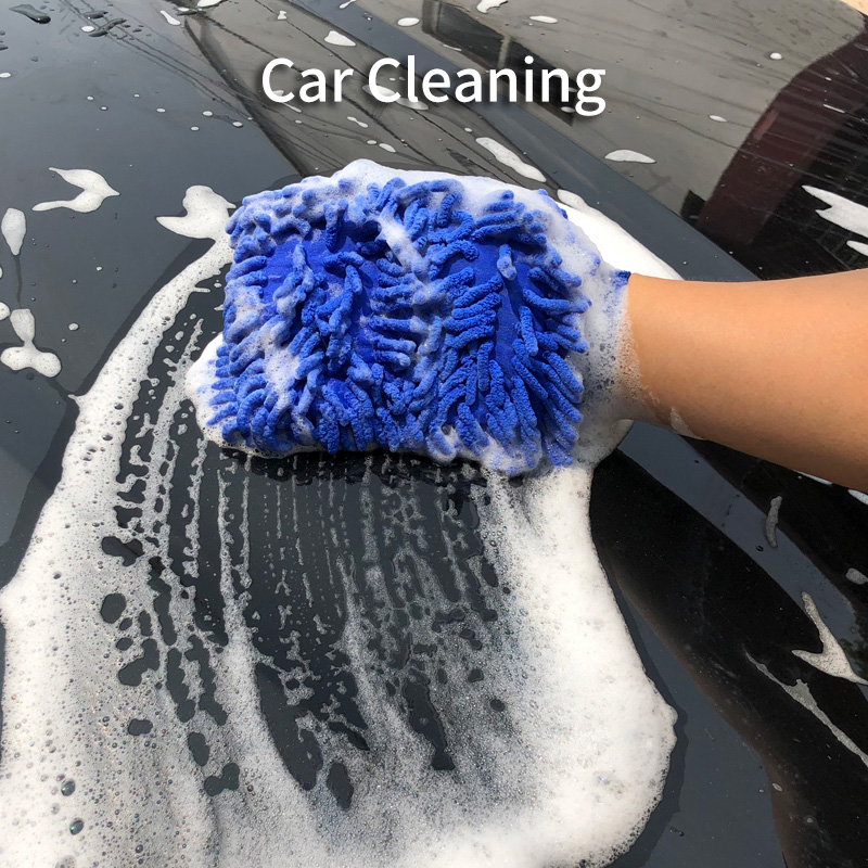 Car Wash Washing Microfiber Chenille Mitt Auto Cleaning Glove Dust Washer Gloves 