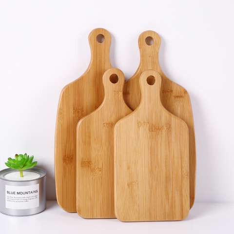 Wholesale Custom Portable Kitchen Eco Friendly Bamboo Cutting Board For Pizza Sushi ► Photo 1/6