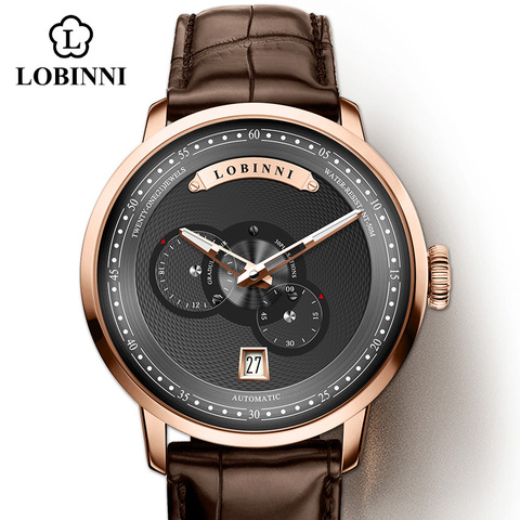 Switzerland LOBINNI Luxury Brand Japan MIYOTA Automatic Self-Wind Mechanical Movement Man Watch Watchproof 50M Male Wristwatch ► Photo 1/1