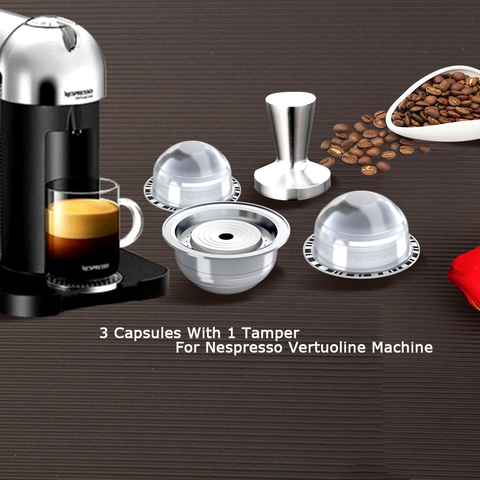 70ML Nespresso Vertuo Reutilizables Capsule  Reusable Stainless Steel Nespresso Vertuoline Cafe Cups Cafetera Filter Capsulas ► Photo 1/6