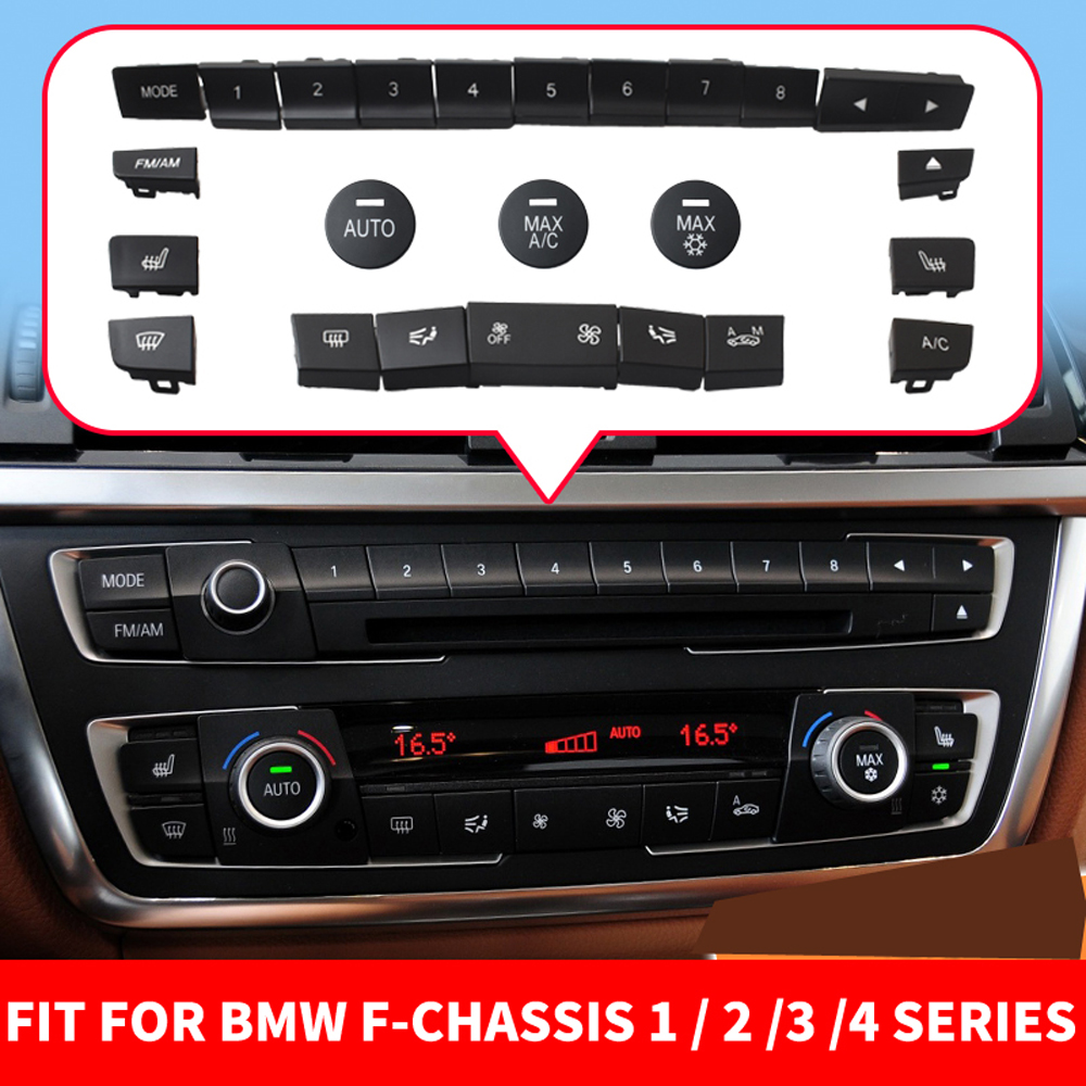 Everpert climatizzatore CD Console Pannello di Controllo Trim Sticker per BMW F20 F21 in Fibra di Carbonio