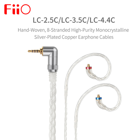 FIIO LC-2.5C LC-3.5C LC-4.4C Standard MMCX 3.5/2.5/4.4mm Hand-Woven Balanced Earphone Replacement Cable for Shure/UE /FIIO/JVC ► Photo 1/6