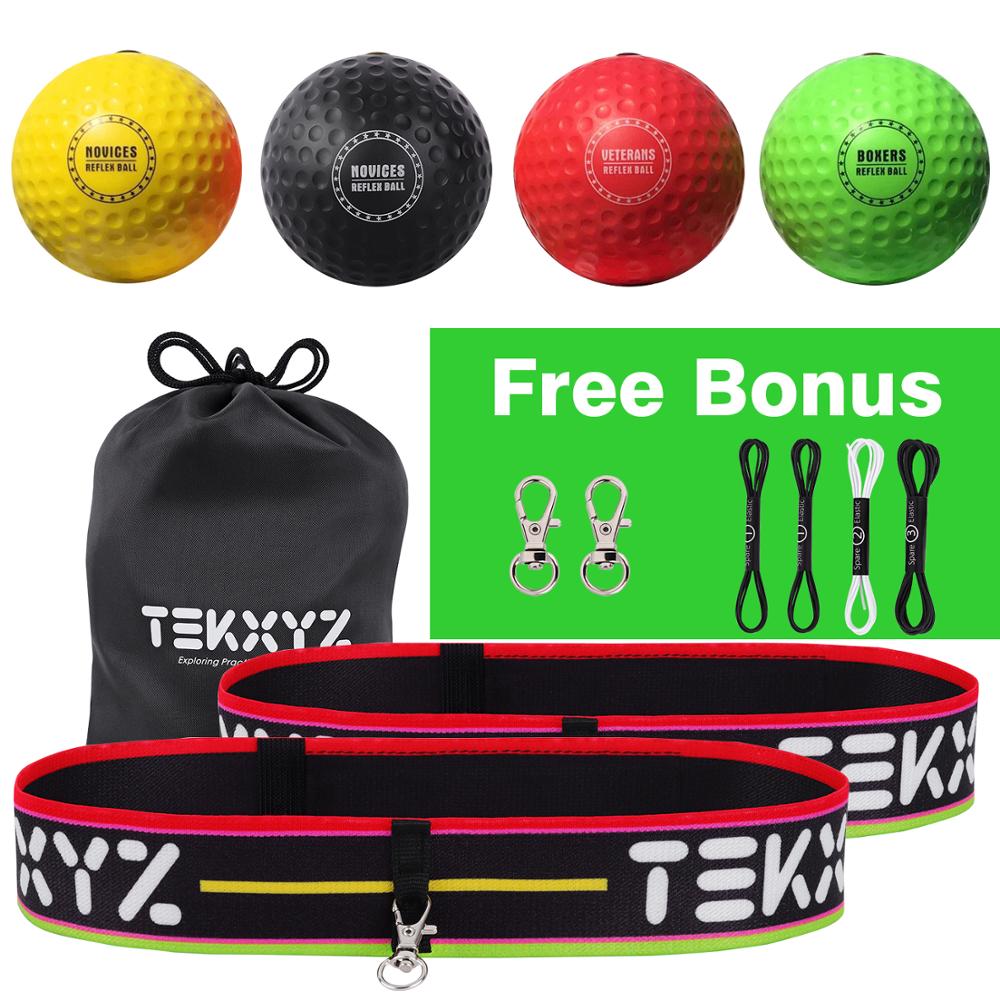4 Difficulty Levels Boxing Reflex Ball Family Pack 2 Adjustable Headbands 