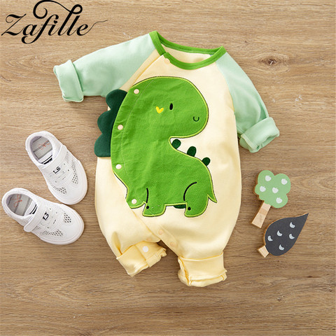 ZAFILLE Baby Winter Overalls for Children Cartoon Baby Romper Lovely Dinosaur Crawlers for kids Newborn Baby Boy Clothes ► Photo 1/6