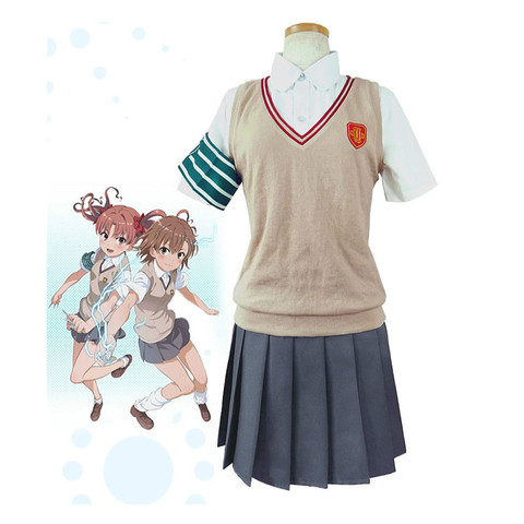 Toaru Kagaku no Railgun Misaka Mikoto Winter Uniform Cosplay Costume