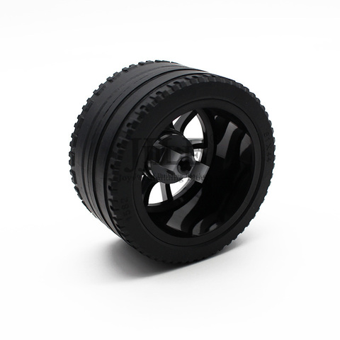 Technic Wheel 62.3mm D. x 42mm Technic Racing Large with Black Tire 81.6 x 44 ZR Technic Straight Tread (23800 / 23799)  911 ► Photo 1/1