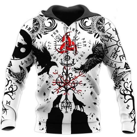 Beautiful Vikings Tattoo 3D Printed Men Hoodie Harajuku Fashion Hooded Sweatshirt Autumn Unisex hoodies sudadera hombre WS5179 ► Photo 1/6