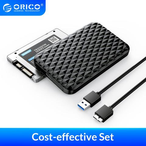 ORICO 2.5'' DIY Portable Hard Drive 2.5 Inch SATA3.0 SSD with USB 3.0 HDD Enclosure Case Support UASP HD 5Gbps External SSD PSSD ► Photo 1/6