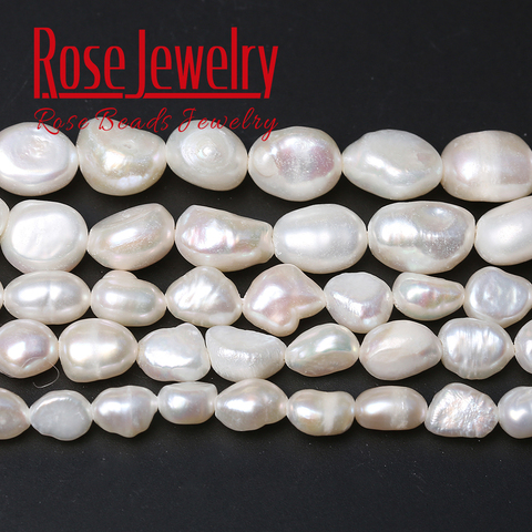 3A Quality 100% Real Natural Freshwater Cultured White Pearls Vertical Perforated Beads 36 cm Strand 7-8 mm For Jewelry Making ► Photo 1/6