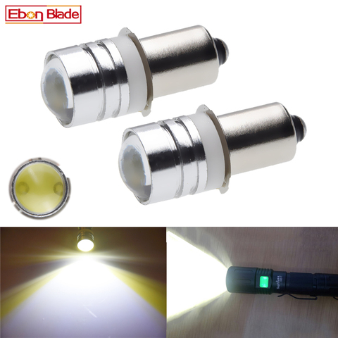 Pair P13.5S PR2 PR3 COB 1W LED Upgrade Bulb White For Flashlight LED Replacement Torch Work Light Lamp 3V 6V 12V 18V 24V 30V ► Photo 1/6