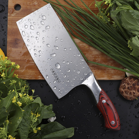 Kitchen Chef Knife Ultra Sharp Wooden Handle Carbon Stainless Steel Chef  Knives