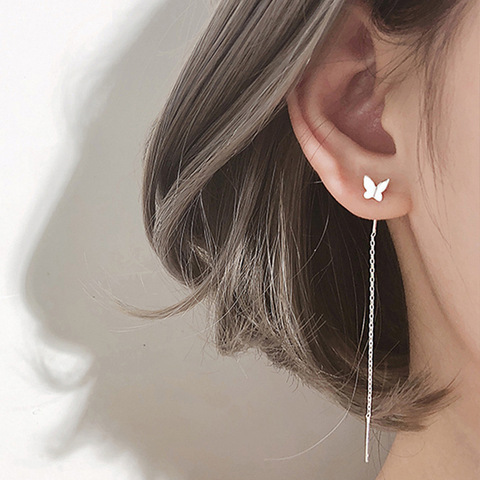 Long Tassel Butterfly Drop Earrings Women Bijoux Korean Trendy Female Dangle Earrings Fashion Small Butterfly Jewelry Brincos ► Photo 1/6