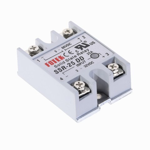 1Pcs SSR25DD SSR-25DD Manufacturer 25A solid state relay ,input 3-32VDC output 5-60VDC ► Photo 1/6