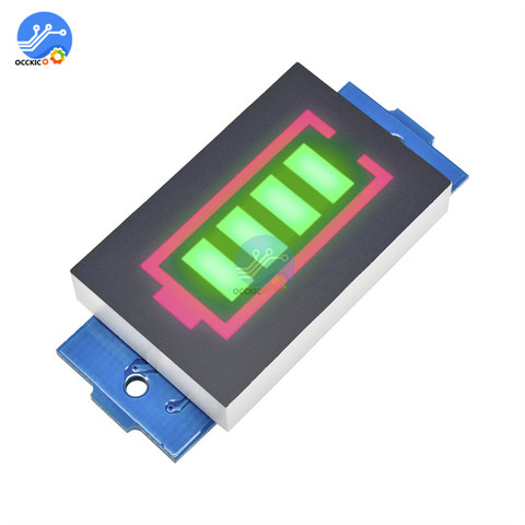 BMS 1S 2S 3S 4S 6S 7S 18650 Lithium Battery Capacity Indicator Green Backlight LED Display Power Bank Charge Accessory ► Photo 1/6