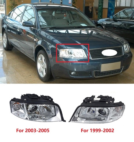 Lofty Richy For Audi A6 C5 1999-2005 Front Bumper Headlight Headlamp Head Lamp Head Light Assembly HID Halogen with Motor ► Photo 1/6