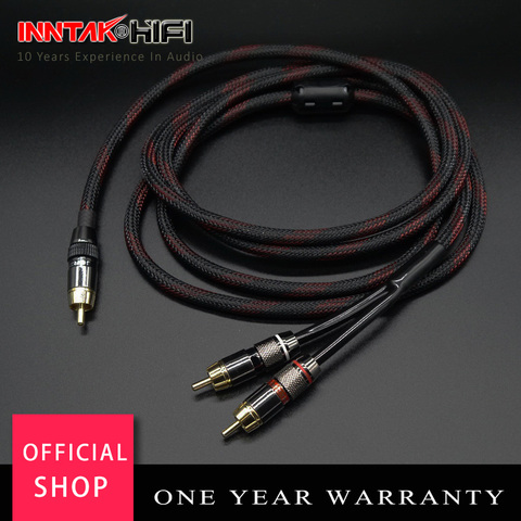 1pcs HIFI RCA Y Adapter Audio Cable Subwoofer Cable 1 RCA to 2 RCA audio cable / 0.5M- 5M NO1023 ► Photo 1/6