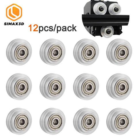 SIMAX3D 12/24pcs 3D Printer Clear Polycarbonate Wheel Plastic Pulley Linear Bearing for Creality CR-10 S5 Ender 3 Pro Printer ► Photo 1/6