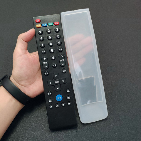 1pcs Clear Soft Silicone TV Remote Control Covers Transparent Dustproof Remote Controller Protective Case 20*5*1.7cm ► Photo 1/5