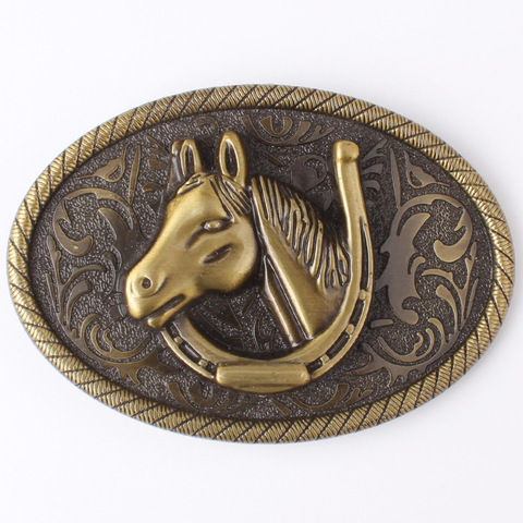 Simple horse head belt buckle horse series super large alloy smooth buckle belt parts self-assembly ► Photo 1/4