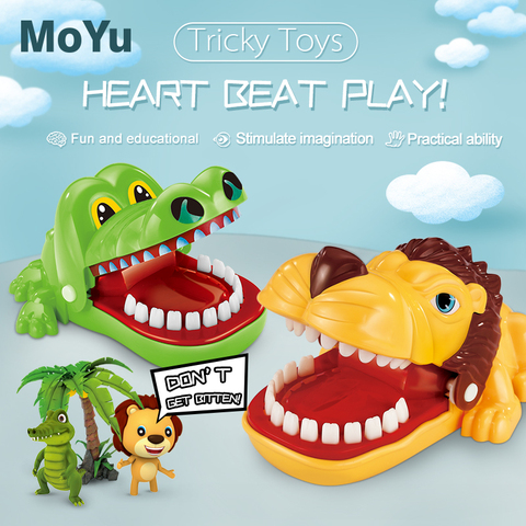 Mouth Bite Finger Toy Animal Series Pulling Teeth Bar Games Toys Kids Funny Toy Cultivate Practical Ability prank Novelty Gifts ► Photo 1/6