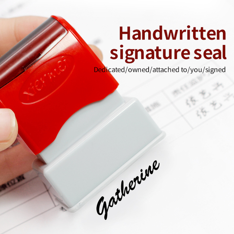 Custom Teacher Name Ink Stamp Signature Calligraphy Selfing-Inking Personalized Letter Stamp For School Student Child Cloths ► Photo 1/6