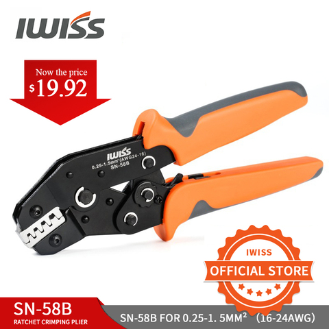 IWISS SN-58B=SN-28B+SN-48B Crimping Pliers for DuPont 2.54 2.8 3.96 4.8 6.3 Tube/Insulation Terminals Electrical Clamp Tools ► Photo 1/6