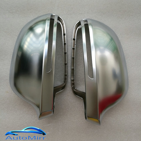 Side Mirror Covers Cap for Audi A6 C6 4F A4 A5 B8 8K Q3 SQ3 A8 D3 S4 S5 S6 S8 Silver 2008 2009 2012 2015 Matte Chrome A3 8P ► Photo 1/6