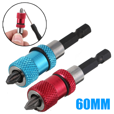 Adjustable Screw Bit Holder Magnetic Screw Depth Bit Extension Bar Quick Release With PH2 Head 1/4