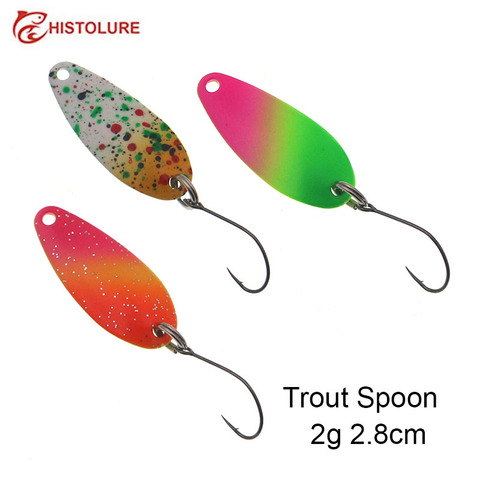 Trout Spoon Bait 2g 28mm Metal Fishing Lure With Single Hook Hard Bait Lures Trout Perch Chub Salmon ► Photo 1/6