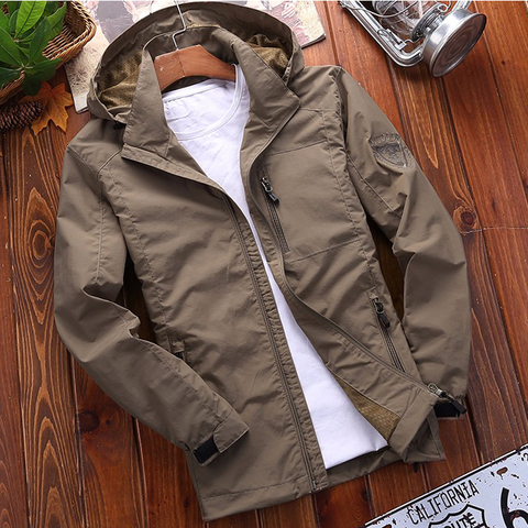 Men's Streetwear Bomber Zipper Jacket Male Casual harajuku Hip Hop hoodies Slim Fit Pilot Coat Men Brand Clothing size M~5XL 6XL ► Photo 1/6
