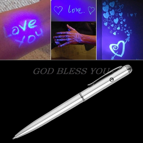 Creative Magic LED UV Light Ballpoint Pen with Invisible Ink  Secret Spy Pen Novelty Item For Gifts School Office Supplies ► Photo 1/6