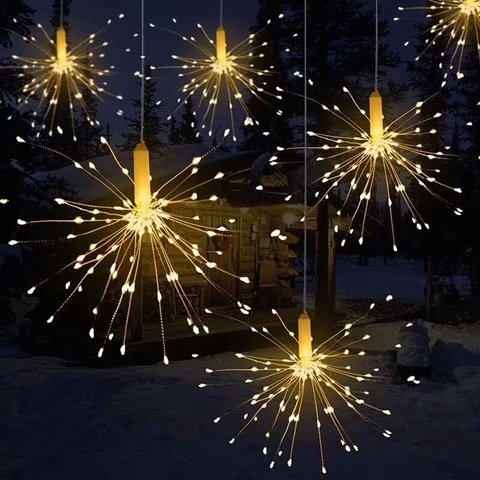 LED Waterproof Exploding Star Fireworks Lamp Christmas Fairy Lights Copper Wire Lamp Dandelion String Lights Garden Home Decor ► Photo 1/6