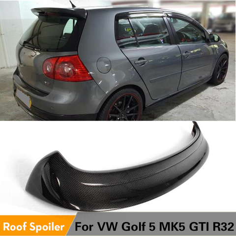 Car Rear Roof Lip Spoiler for Volkswagen VW Golf 5 V MK5 R32 GTI 2006 - 2009 Rear Window Spoiler Carbon Fiber / FRP ► Photo 1/6