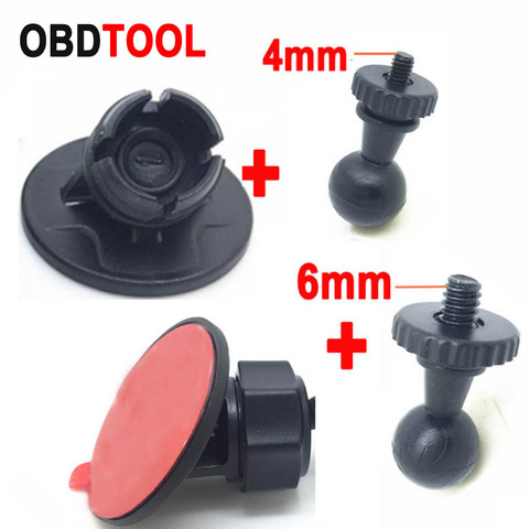 4mm and 6mm Screw Head Recorder Bracket with Circle Base Double-sided Adhesive Stick Car DVR Holder GPS Camera Sticker Mount ► Photo 1/3