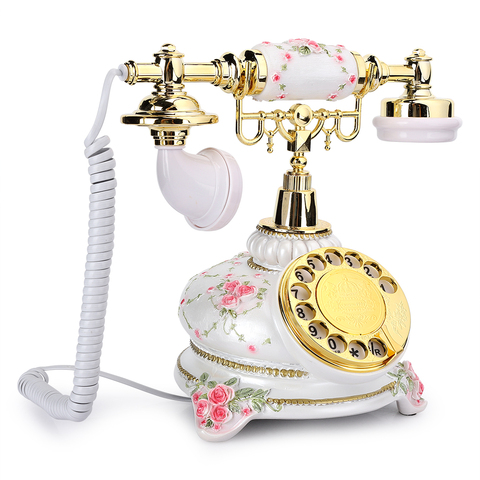 Rotating Disk Antique Telephones Phone Retro Country Style Vintage Handset Landline Phone ► Photo 1/6