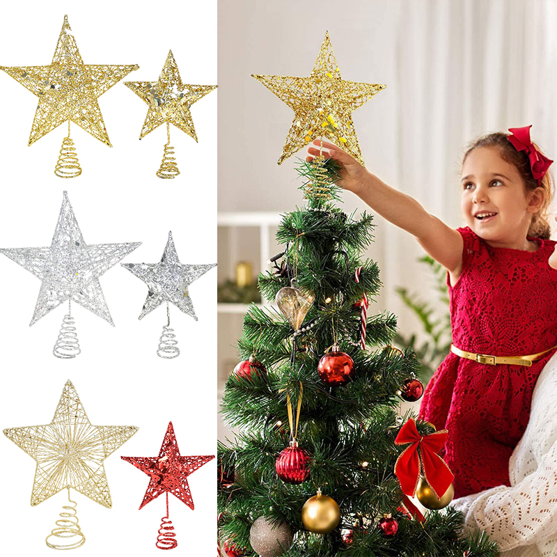 Tree Decoration For Party Holiday Ornament Christmas Tree Topper Star