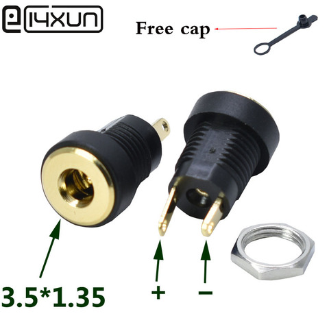 1/2/5Pcs 3A 12v for DC Power Supply Jack Socket Female Panel Mount Connector 3.5x1.35mm Plug Adapter 2 Terminal type GOLD PLATED ► Photo 1/6