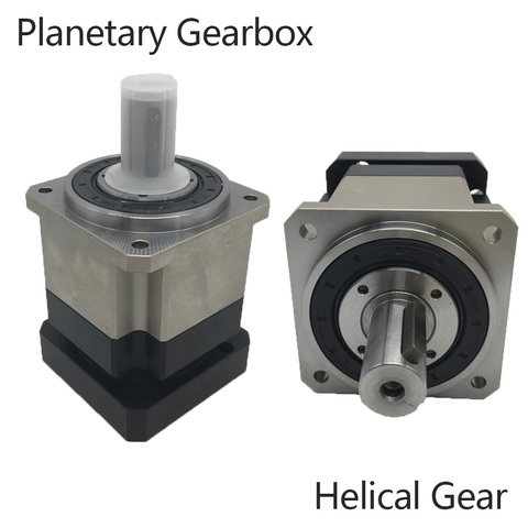 Helical Gear Nema23 Planetary Gearbox High Precision 6.35 8 11 14mm Input 10:1 50:1 for 57mm Stepper Motor 200w 400w 60mm Servo ► Photo 1/5