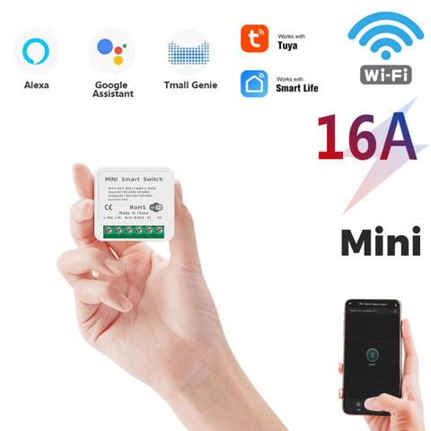 16a Mini Smart Wifi Diy Switch Supports 2 Way - 16a Mini Smart