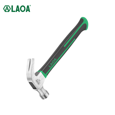 LAOA Claw Hammer 8OZ Fiberglass Handle for Woodworking Shockproof Green Black Double Colors Stainless Steel Hammers ► Photo 1/6