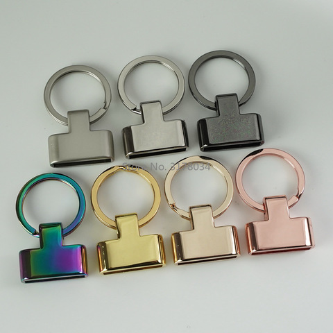 3Pcs 45x30mm Key Fob multiple colour  with Screw keychain Split Ring For Wrist Wristlets Tail Clip ► Photo 1/6